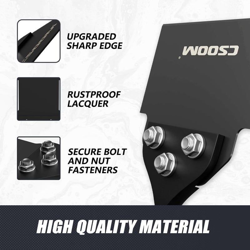 CSOOM 4 Inch & 5 Inch SDS Plus Floor Scraper Kit with Spare Blades, Bolts, Nuts, Lock Washers, Works with SDS-Plus Rotary Hammer,Used for Tile Removal, Mortar Removal, and Laminate Floor etc. - Image 3